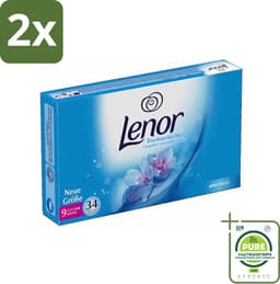 Lenor - Droogtrommeldoekjes - Aprilfris - Textielverfrisser - 34 Doekjes - Voordeelverpakking - 2 stuks - Lenor Droogtrommeldoekjes - Wasverfrissers — thumbnail 1