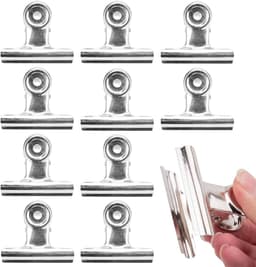 10 stuks metalen letterclips 90 mm - brede beugelclips roestvrij staal — thumbnail 1