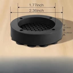 Daity 4-pack anti-vibratie pads voor wasmachines - Universele antislip stabilisatoren - geluidsreductie en trillingsdemping - vloerbescherming - anti-vibratie voetpads voor wasmachines en drogers (zwart) — thumbnail 5