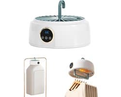 Draagbare Elektrische Droger Mini Opvouwbare Warmtepomp met UV Sterilisator 8 Uur Timer 360° Hetelucht Verstelbaar Grote Capaciteit Stil Energieklasse Reis Camper Thuis Slaapkamer