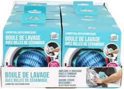 Home Deco Factory Wasmachinebol - 2x - met keramische kralen - D10 cm - blauw - wassen zonder wasmiddel — thumbnail 4