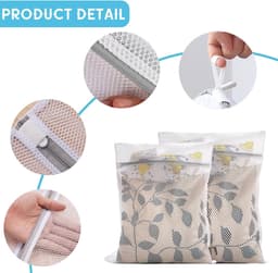 Twee herbruikbare waszakken, geschikt voor delicate kleding, ondergoed, sokken, enz., met bescherming tegen vervorming, 40*50 cm. — thumbnail 4
