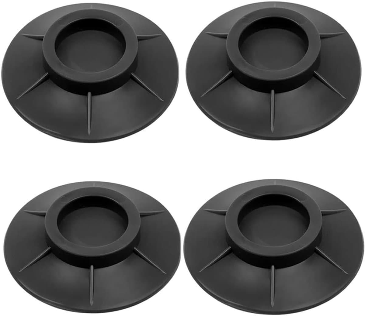 4 stuks anti-vibratie wasmachine pads - wasdroger machine rubberen stabilisator mat voetsteunproducten voor anti-lopen ruisonderdrukking en schokdemper — afbeelding 1