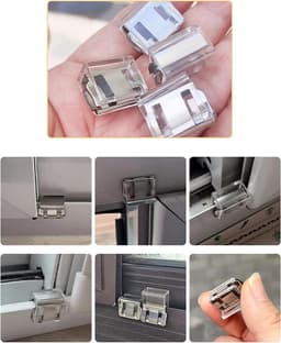 Broekklem - broekclip - broek clip - broek klem - Kleding Clip - 10 stuks - broekspijp clip - broekspijp verkorter - Bevestigingsclip voor broekspijp - wasknijpers - Antislip Vaste Gesp - Transparant poeder — thumbnail 3