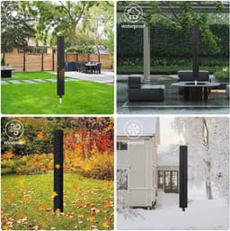 Waterproof Droogmolen Cover met Rits - 210D Oxford Beschermhoes - 180 x 16 x 16 cm — thumbnail 5