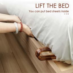2-pack matraslifter voor het verschonen van lakens, bedlaken-oprolhulpmiddel voor het opmaken van het bed, matras-oprolhulpmiddel (oranje en groen) — thumbnail 2
