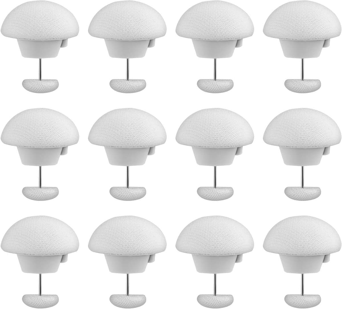 Allecta - Set van 12 Dekbedspelden - Antislip Dekbedclips voor Gordijnen, Quilts en Kussens - Wit — afbeelding 1