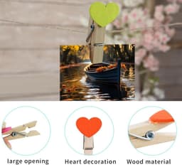 20 Stuks Mini Houten Knijpers met Touw voor Foto Decoratie en Knutselen — thumbnail 5
