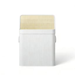 Waskorf Vuile wasmand Met 3 compartimenten Klemdeksel en handgreep 150 liter extra grote capaciteit Opvouwbaar ontwerp ruimtebesparend Geschikt voor wasruimte Slaapkamer en badkamer 60 x 40 x 60,5 cm Wit — thumbnail 1
