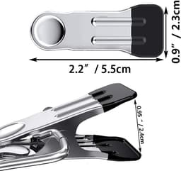 Wasknijpers - 10stuks - Anti slip - Washaken Clip - RVS - Drooghaak voor kleding - Foto knijpers - Reisdraagkleding - Kleerhangers voor sokken - Veelzijdig - 5.5×2.5cm - Zilver — thumbnail 5