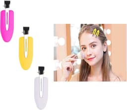 16 Stuks Haarklemmen Zonder Deuken - Voor Pony, Styling en Kappers - Zwart, Roze, Geel, Wit — thumbnail 4