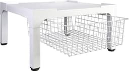 Wasmachineverhoger met uitklapbare Mand - Wit - 62 x 56 x 31 cm — thumbnail 3