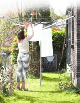 Brabantia Topspinner Droogmolen - 60 m - met Metalen Grondanker - Metallic Grey — thumbnail 5