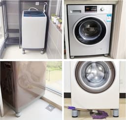 Wasmachine Verhoger - Koelkast Verhoger - Met Wielen - Wasdroger - Ombouw - 4 Stuks — thumbnail 4