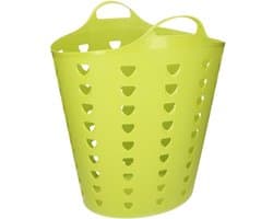 Flexibele wasmand - kunststof - 60L - groen - D38 x H47 - kuip