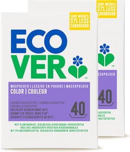 Ecover - Waspoeder Kleur - Voordeelverpakking 2 x 3 kg - Krachtige vlekverwijdering vanaf 30 °C - Behoudt kleur & vermindert katoenpluis — thumbnail 1