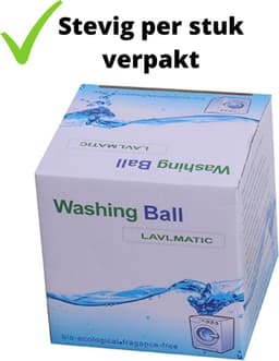Wasbol set van 2 - lichtblauwe wasballen - keramische balletjes - lichtblauw - wasmachine reiniger - wasmachine - zonder gebruik van wasmiddel — thumbnail 2
