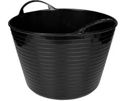 Benson Flexibele opbergmand - 12 liter - zwart - multifunctioneel - met hengsels