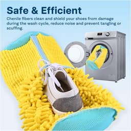 Schoenwaszak voor Wasmachine van MMOBIEL – 2 Stuks Waszakken voor Sneakers met 2 Paar Schoenspanners - Herbruikbare Schoenpoetszak met Rits voor Wasmachine - Schoenwaszak voor Sport, Witte Schoenen — thumbnail 5