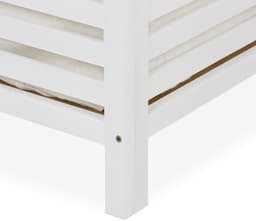 wasmand met deksel - 63 l - hout - 65,5 x 45 x 45 cm - waszak - wit — thumbnail 5