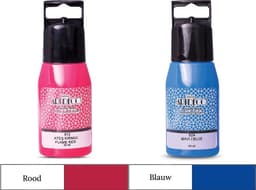 Artdeco 3D Dimensionale Verf Set – 2x50 ml – Blauw & Rood – Geschikt voor Stof, Glas, Keramiek, Karton, Metaal, Papier & Steen – 3D Liner Textuur- en Reliëfschilderen Dimensional Paint — thumbnail 1