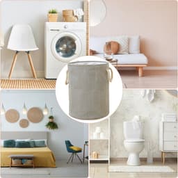 Lexorion - Wasmand - Wasmand Inklapbaar - Opvouwbare Wasmanden - 35 x 40 cm – Stijlvolle en Ruimtebesparende Wasmand voor Optimale Wasorganisatie - Engelse Stijl Wasmanden — thumbnail 4