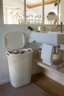 Curver Knit Wasmand met deksel - 57L - 2 stuks - Wit — thumbnail 3