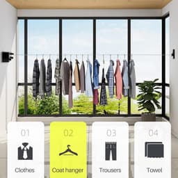 Waslijn uittrekbaar - 10 meter draagbare campingwaslijn - outdoor reizen/antislip waslijn voor kamperen/ wandelen/hotel/tuin/balkon - Roze — thumbnail 2