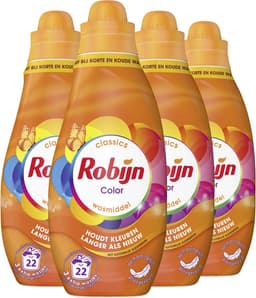 Robijn - Vloeibaar Wasmiddel - Klein & krachtig - Color - 4 flessen - 88 wasbeurten - Voordeelverpakking — thumbnail 2