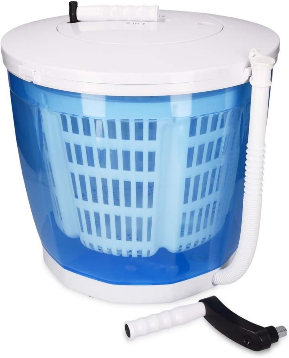 2-in-1 Mini Wasmachine - Niet-Elektrische Was- & Droogfunctie - Voor Camping & Reizen - Draagbaar — afbeelding 1