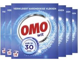 Omo Waspoeder - Wit - 6 x 14 wasbeurten - Voordeelverpakking