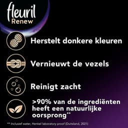 Fleuril Renew Zwart - Vloeibaar Wasmiddel - Voordeelverpakking - 70 Wasbeurten — thumbnail 4