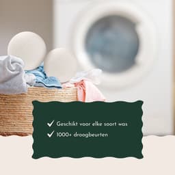 XL 6x Duurzame Drogerballen - Wasballen - Wasbollen - Ecologisch - Wasdrogerballen - Wasbol - Energiebesparende producten-Wit — thumbnail 5