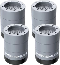Minismus Wasmachine Verhoger Set van 4 stuks - Zwarte demper Pads - Antislipmatjes - 8,5 CM -Antislip Wasmachine Voeten - Trillingsdempers Wasmachine - Geluidsdemper Wasmachine - Anti Vibratie Wasmachine - Anti Vibratie Pads - Wasdroger Verhoger — thumbnail 1