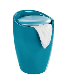 WENKO Hocker Candy Petrol, Badhocker, met uitneembare waszak — thumbnail 2