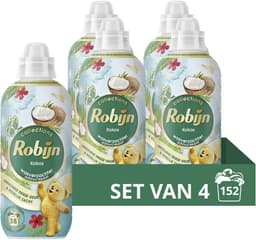 Robijn Wasverzachter - Kokos - 4 flessen - 156 wasbeurten - Voordeelverpakking — thumbnail 1