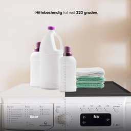 Bodo® Bescherm Mat Voor Wasmachine & Droger - Silicone 60x50cm - Zwart — thumbnail 5