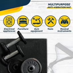 Anti Trillingsmat Wasmachine - en Wasdroger - Geluidsdempende Antislip Mat - Rubber Mat Trillingsdempers - Trillingsdempers wasmachine – Extra dik - Voetjes wasmachine & droger - Wasmachine demper – Anti trillings - vibratie - dempers pads – Antislip — thumbnail 2