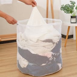 3 Stuks Herbruikbare Waszakken - Groot Mesh Wasnet met Koordstopper - Jassen Shirts Lakens en Dekbedovertrekken . — thumbnail 4