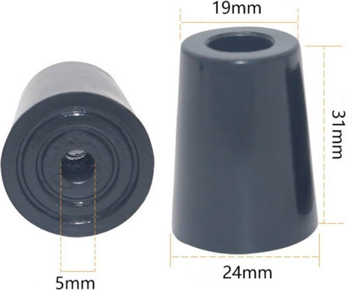FSW-Products - 4 Stuks Rubberen Voetjes - Onderzetters en Stootdopjes - Rubber Deurstopper - Meubelonderzetter - Trillingsdempers - Antislip Bescherming - 21 x 31 x 19 mm — afbeelding 1