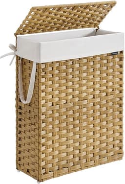 Wasmand – Grote Capaciteit – 55 l gemaakt van synthetisch rotan – Modern – Hoogwaardige Kwaliteit — thumbnail 1
