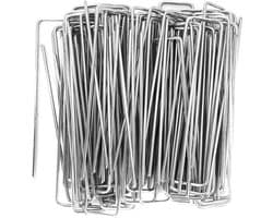 100 Stks Garden Beveiliging Pegs - U-Shaped Multipurpose Tuin Grond Pegs - Kunstgras Tuin Stapels Pins - Ideaal voor onkruid Stof Landschap Netting - Grond Vellen