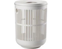 Zone Denmark Ume Wasmand met Deksel - 60 liter - Soft Grey (grijs) - Kunststof - Ronde Wasmand met Hengsel - Wasbox of Opbergmand