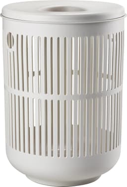 Zone Denmark Ume Wasmand met Deksel - 60 liter - Soft Grey (grijs) - Kunststof - Ronde Wasmand met Hengsel - Wasbox of Opbergmand — thumbnail 1
