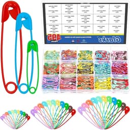 Veiligheidsspelden Set - Klemmetjes Clips - Kleding Versieren - Scherpe Punt - 19/28/32mm - Multicolor — thumbnail 1