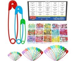 Veiligheidsspelden Set - Klemmetjes Clips - Kleding Versieren - Scherpe Punt - 19/28/32mm - Multicolor