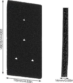 Vier vervangende drogerfilters Geschikt voor Bauknecht Privileg en Whirlpool HX 481010716911 drogers, sponsfilterpads Geschikt voor warmtepompdrogers en condensdrogers, afmetingen 230x115x14 mm. — thumbnail 5