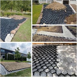 Grind Stabilisator Raster - Honingraat Fundering Mesh - Oprit Stabiliseren - 10 cm Hoge Bodemversterking - 3600 kg Draagvermogen - Zwart — thumbnail 5