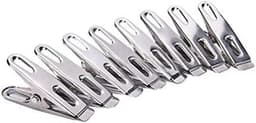 Roestvrijstalen Wasknijpers - Kledingclips Klemmen - Wasgoed Ophangen - Winddicht Sterke Veer - 20 stuks - Zilverkleurig — thumbnail 2