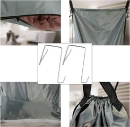 Waszak voor onderweg, Hangende Tas voor Vuile Kleding, Schoudertas voor Was, Grijs, Ideaal voor Reizen en Organisatie — thumbnail 2